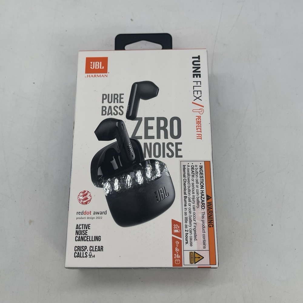 JBL TUNE Flex True Wireless Pure Bass/ZERO NC Earbuds Sealed Black 32H NEW